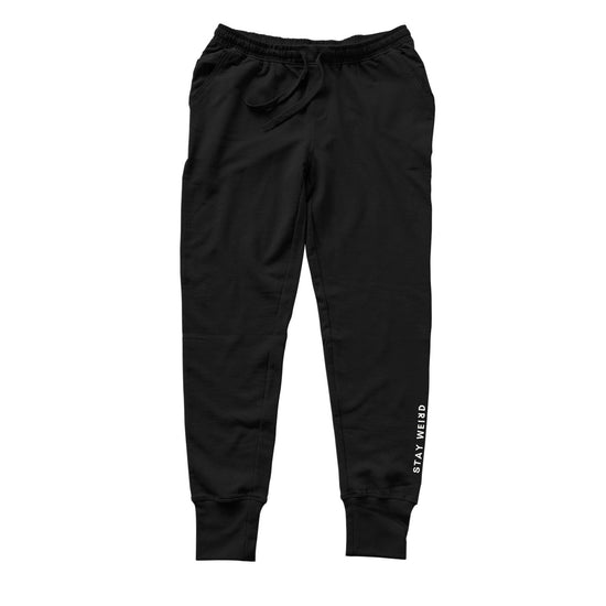 Load image into Gallery viewer, Stay Weird Black Sweat Suit Wear The Peace Bundle S S
