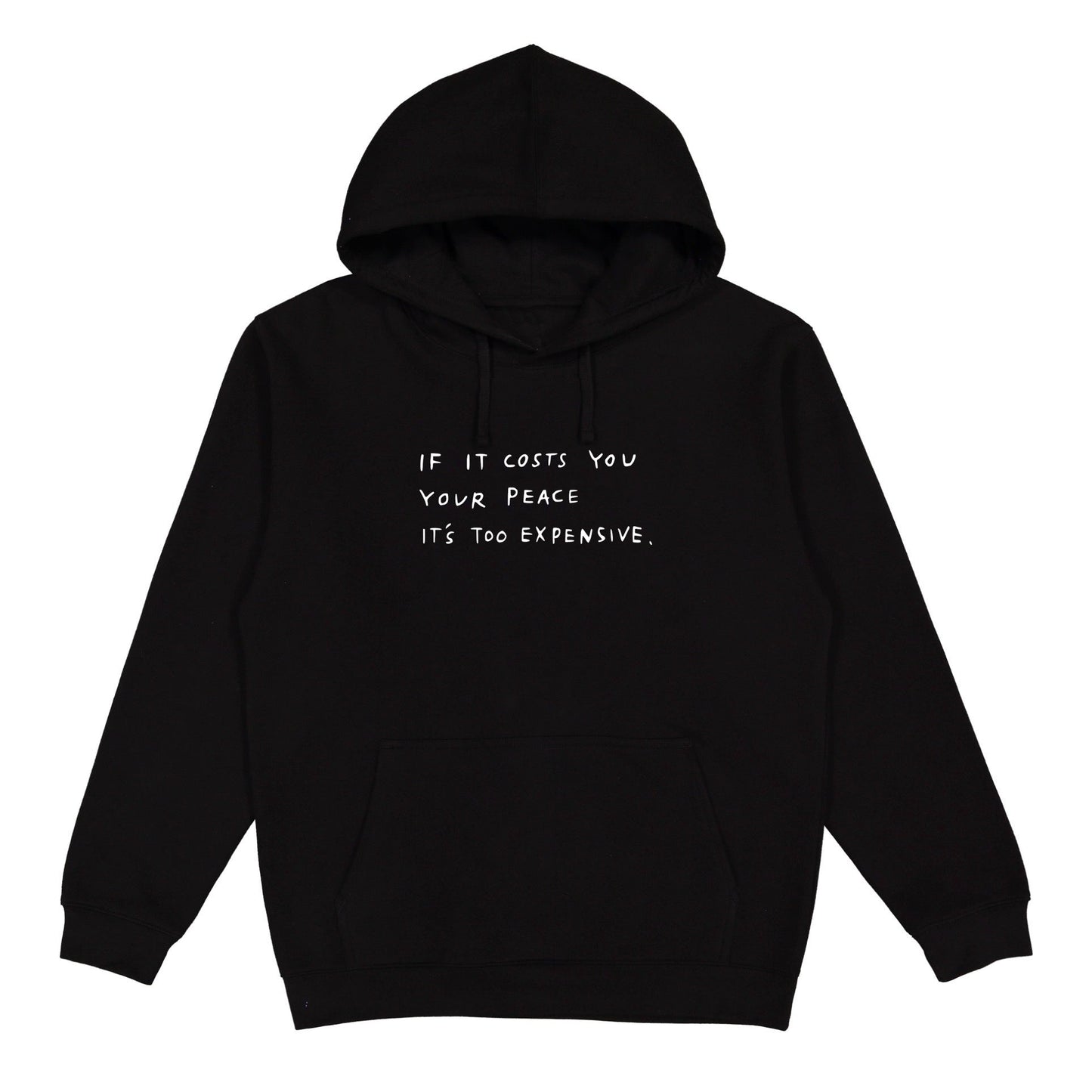Load image into Gallery viewer, The Cost Of Peace Hoodie + Free Gratitude Journal Wear The Peace Hoodies Black S

