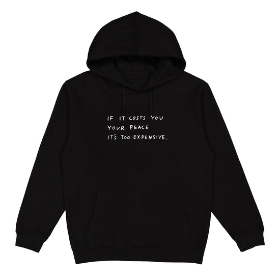 The Cost Of Peace Hoodie + Free Gratitude Journal Wear The Peace Hoodies Black S