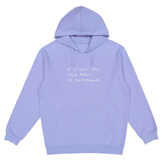 Load image into Gallery viewer, The Cost Of Peace Hoodie + Free Gratitude Journal Wear The Peace Hoodies Violet M
