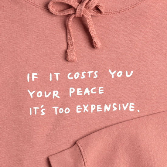 Load image into Gallery viewer, The Cost Of Peace Hoodie Wear The Peace Hoodies Mauve S
