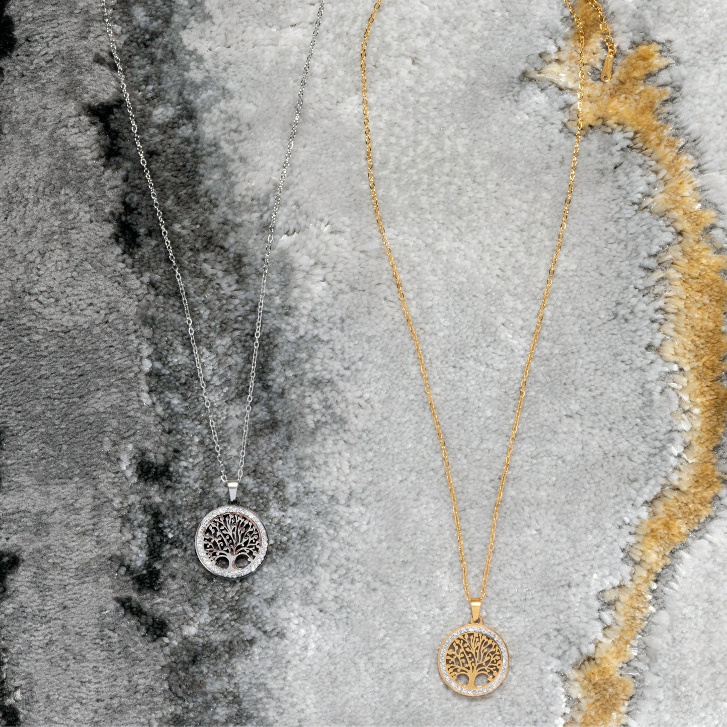 Load image into Gallery viewer, Tree Necklace Wear The Peace Necklaces Gold

