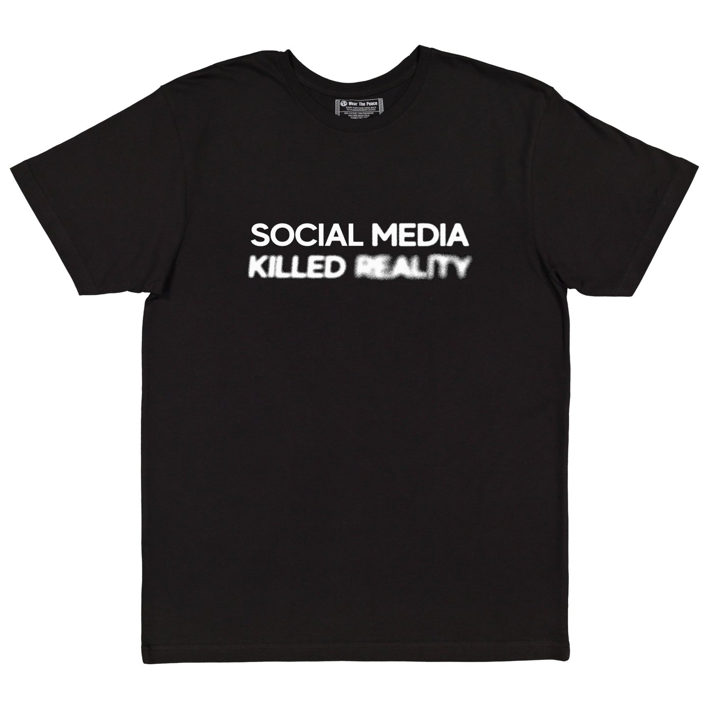 Unsocial Reality Tee Wear The Peace Short Sleeves S