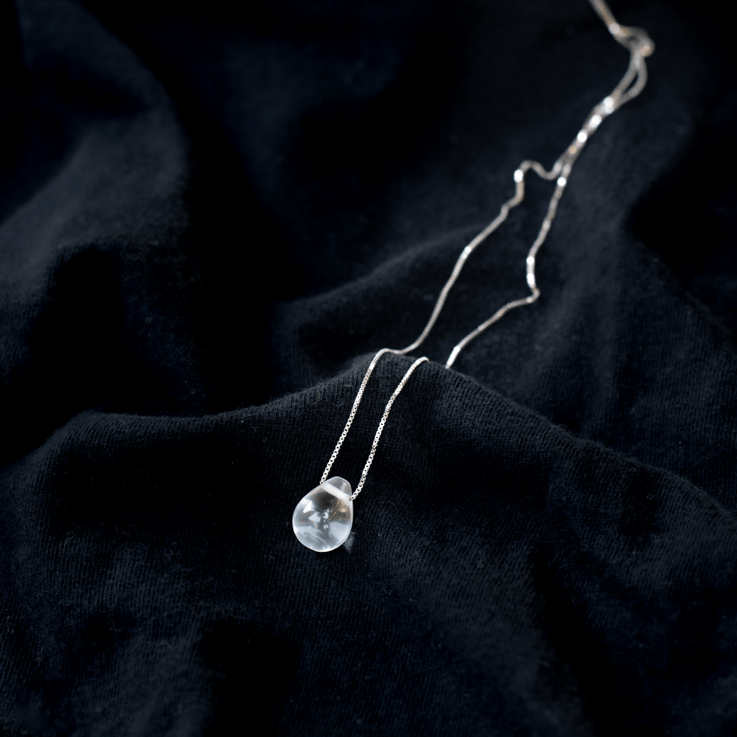 Load image into Gallery viewer, Water Drop Sterling Silver Necklace Wear The Peace Necklaces Silver

