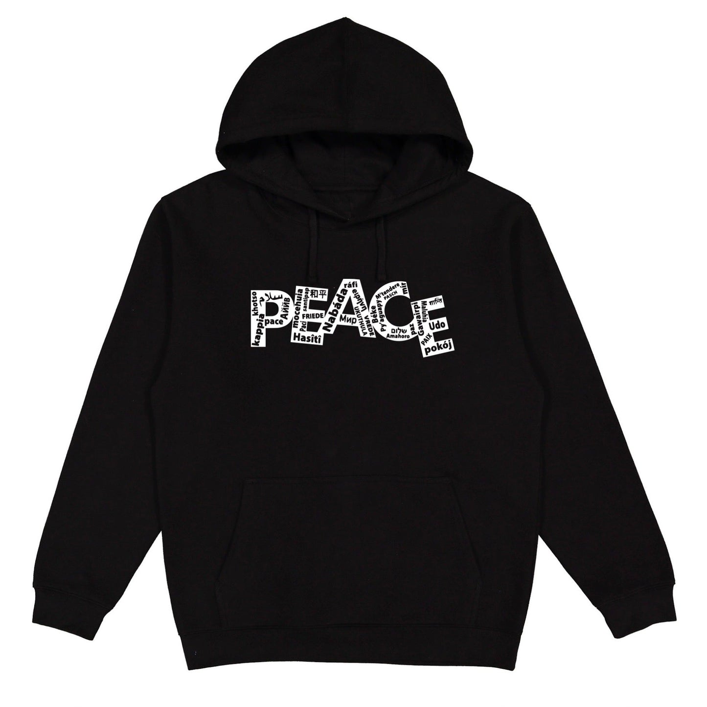 World Language Peace Hoodie Wear The Peace Hoodies S