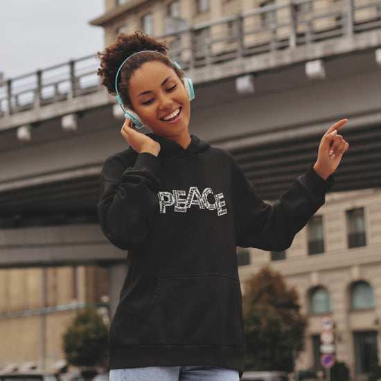 Load image into Gallery viewer, World Language Peace Hoodie Wear The Peace Hoodies S
