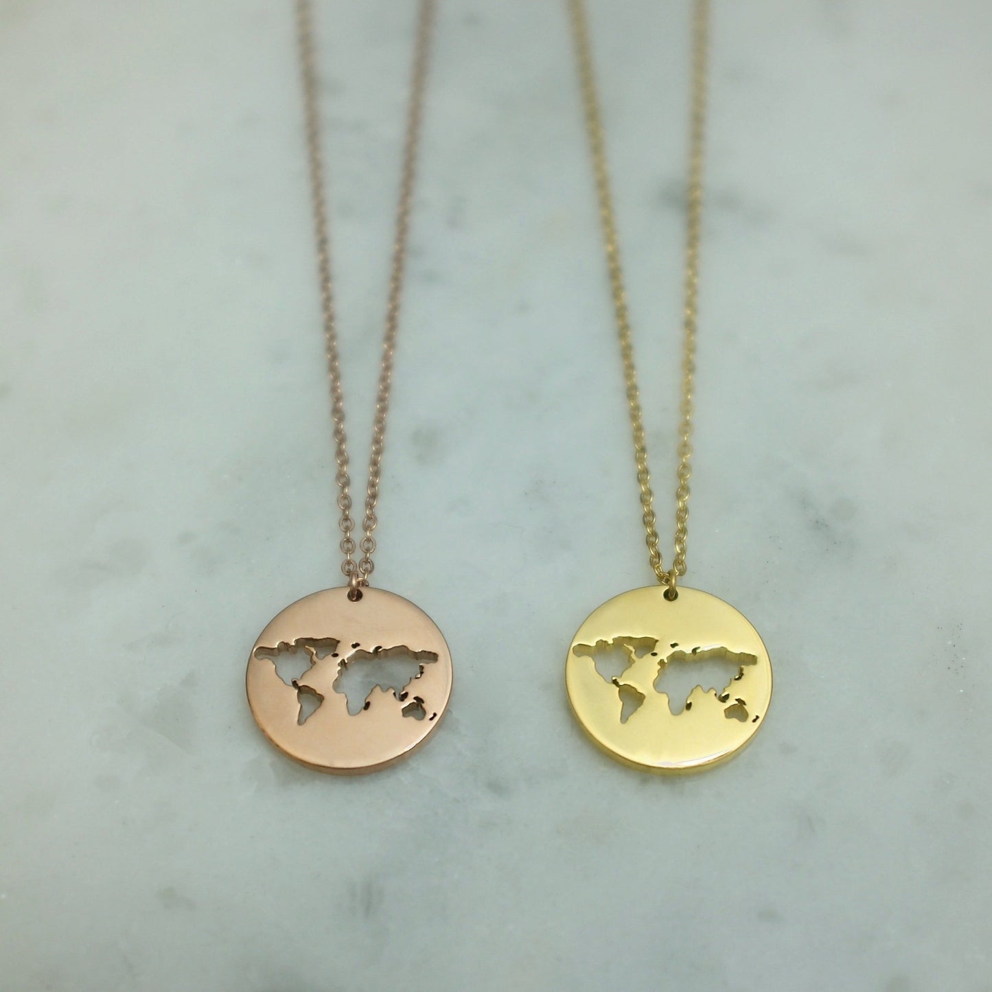 Love You More World Necklace in Gold – Love You More Designs