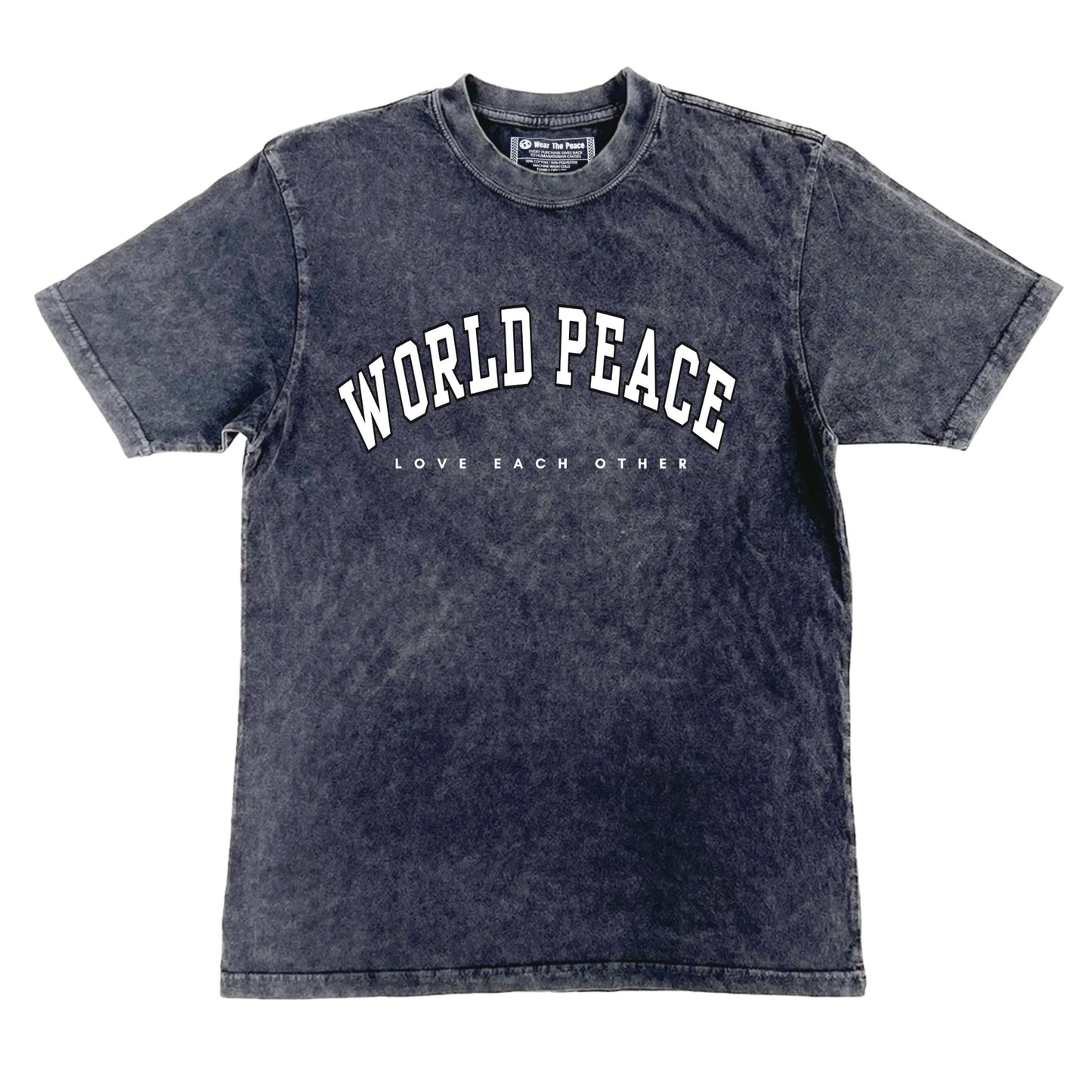 World Peace Vintage Tee Wear The Peace Short Sleeves Vintage Black S